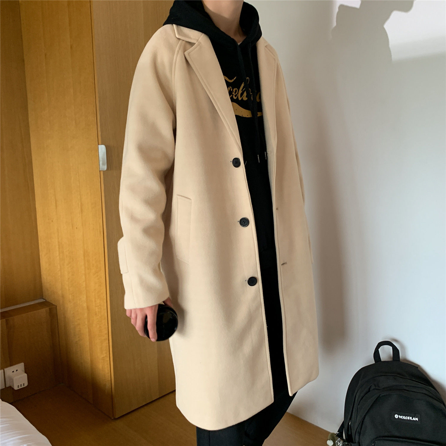 Wool Blend Coat Grey Mans Clim - Outdoor Sport Hobbies 리뷰 및 가격