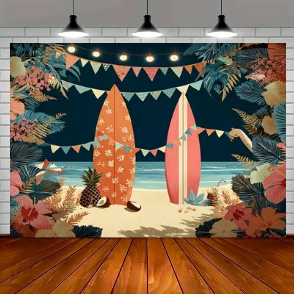 Summer Surfboard Theme Backdro - Outdoor Sport Background 리뷰 및 가격