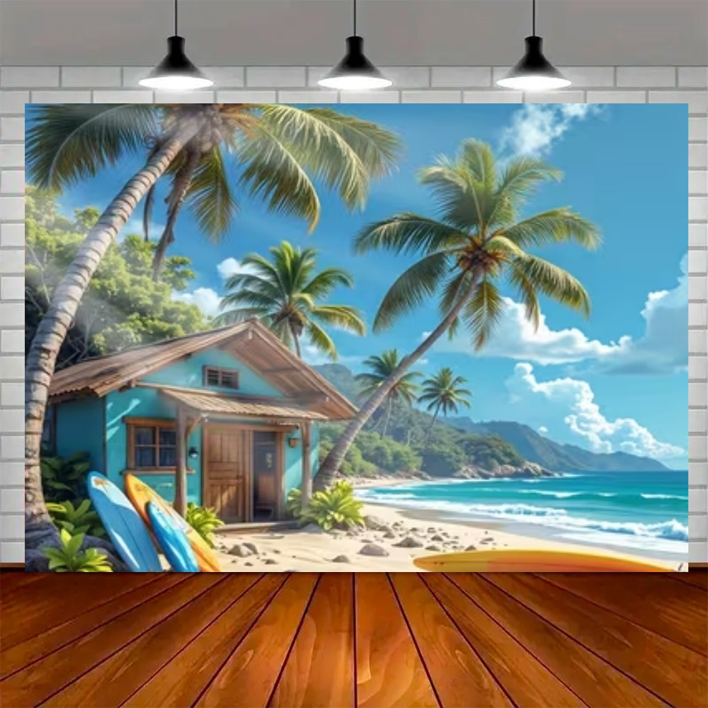 Summer Surfboard Theme Backdro - Outdoor Sport Background 리뷰 및 가격