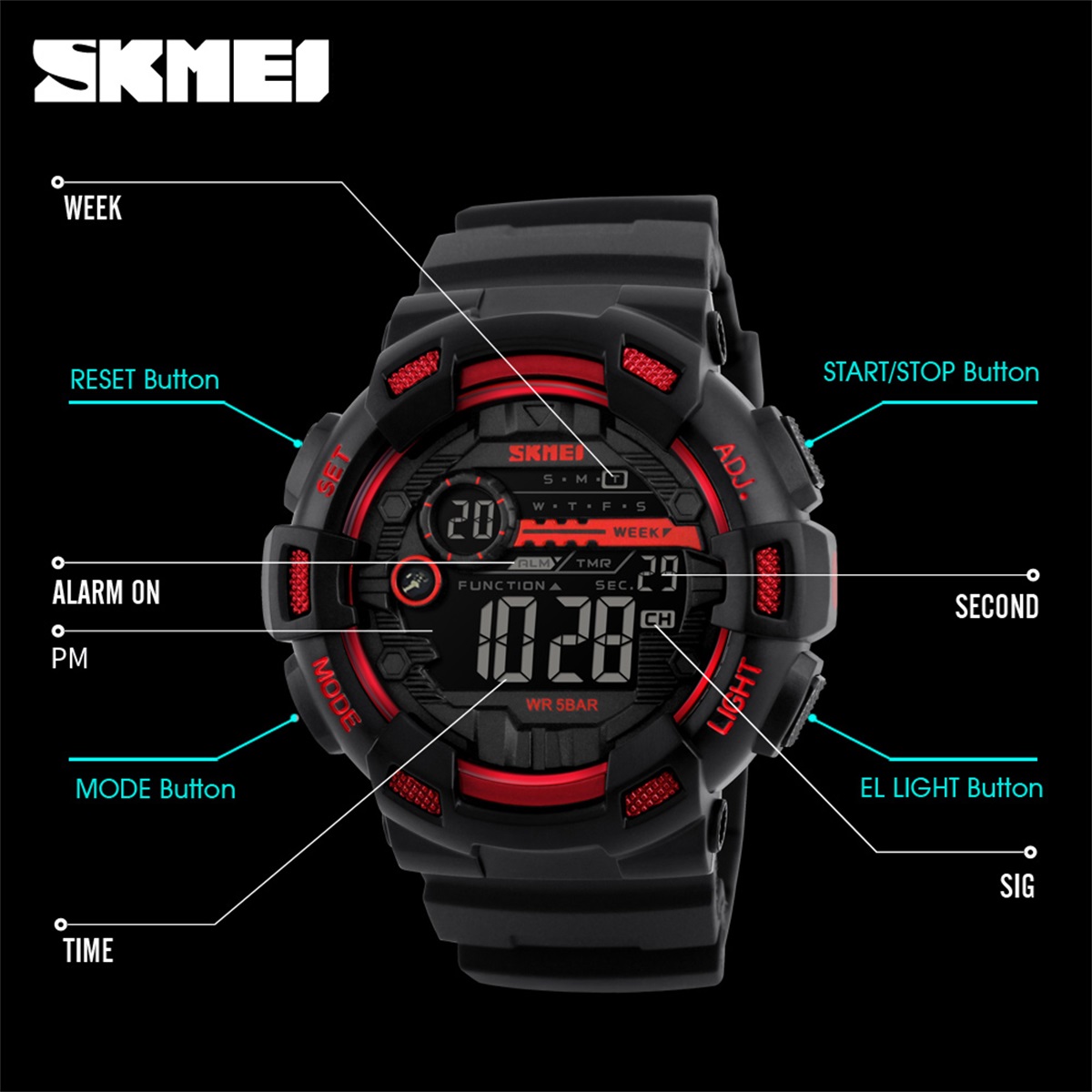 SKMEI Sports Electronic Wristw - Outdoor Sports List 리뷰 및 가격