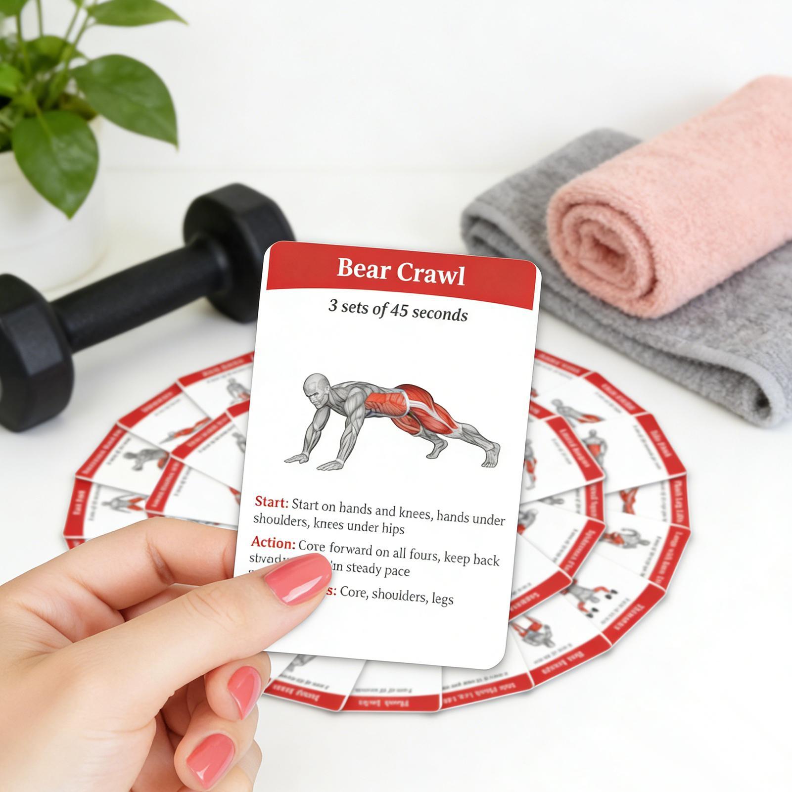 36pcs Fitness Cards Comprehens - Outdoor Sport Jas 리뷰 및 가격