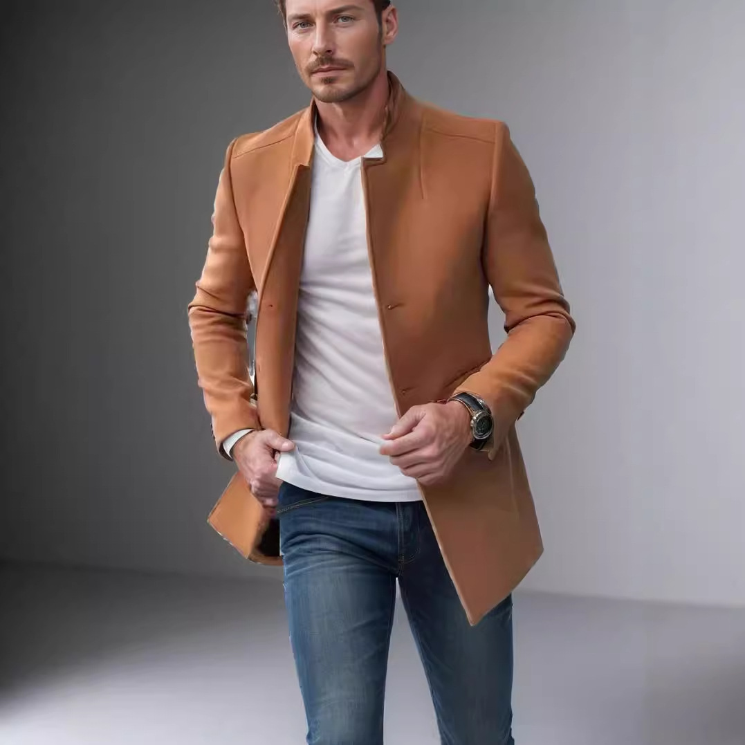 Wool Blend Blue Coat Mans Fish - Outdoor Sport Hobbies 리뷰 및 가격